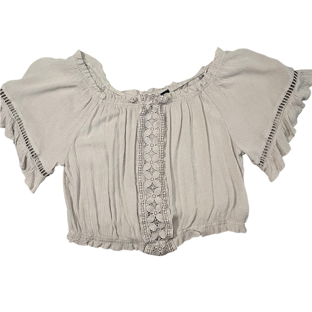 Cream Off The Shoulder Top